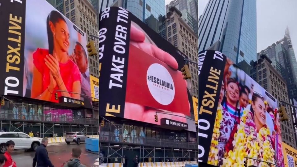 La aspirante presidencial Claudia Sheinbaum es nuevamente blanco de críticas, luego de que se viralizara un video en el que se observa su imagen proyectada en Times Square, mítica zona publicitaria de Nueva York