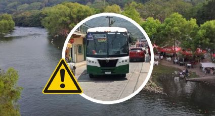 Denuncian mal servicio de autobuses Azteca en Jalcomulco; amagan con cierre de carretera