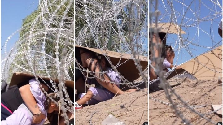 Video muestra cómo venezolanos cruzan frontera México-EU entre alambres de púas