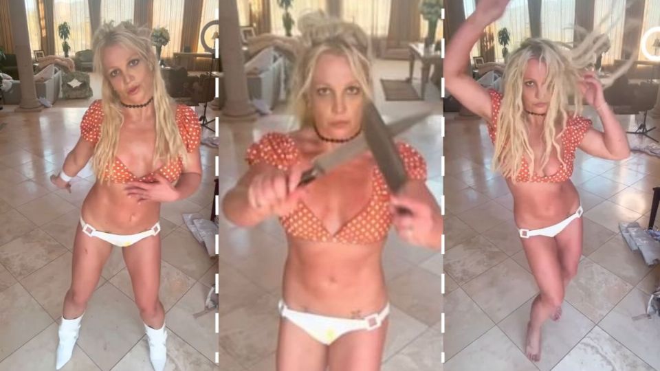 Britney compartió dos clips adicionales en los que lucía vendada y mostraba una herida