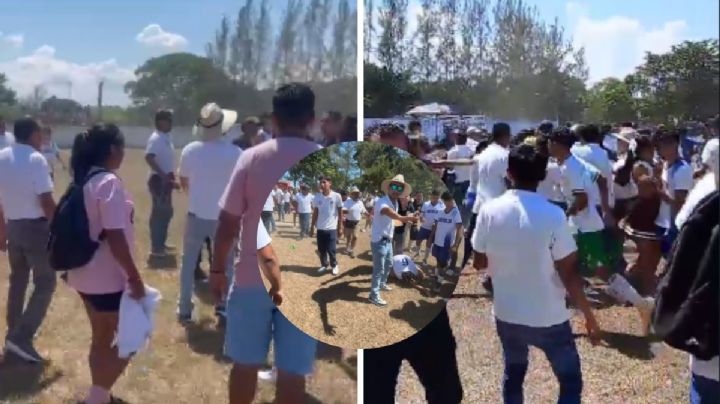 Partido de futbol de CBTIS termina en batalla campal, en municipio de Veracruz