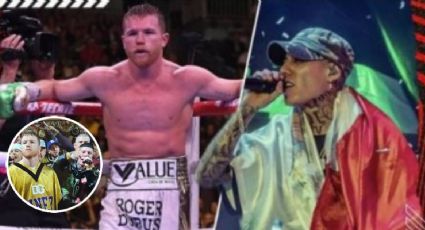 “Por mi México”, cantó Santa Fe Klan al acompañar al Canelo en su camino al ring