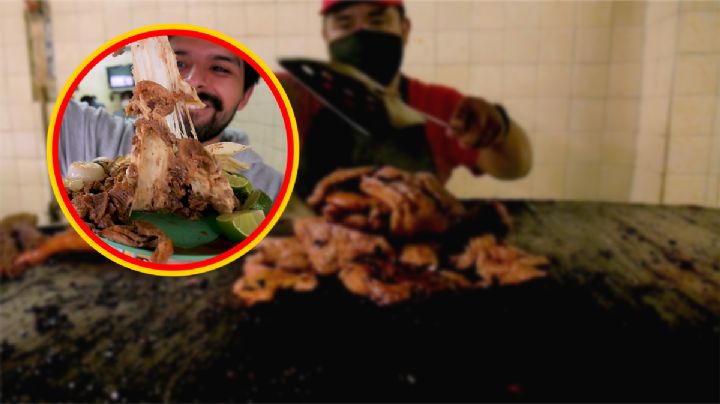 Los famosos tacos de medio kilo de carne con queso | VIDEO