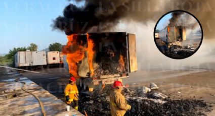 Poza Rica: Esto se sabe de tráiler incendiado en la Central de Abastos