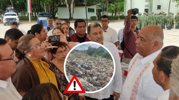 Alcaldesa de Nanchital pide ayuda a gobierno tras conflicto por relleno sanitario