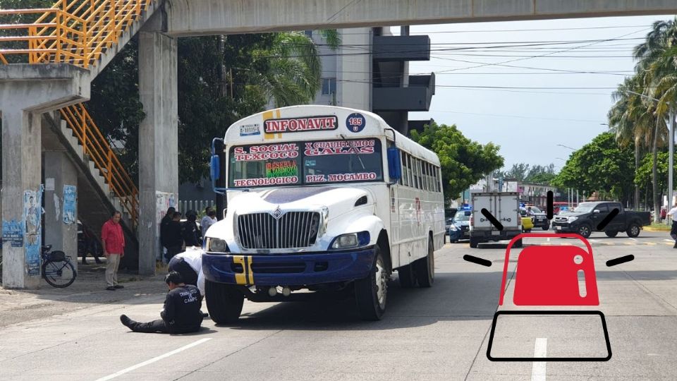 Un camión del transporte público lo arrolló cuando circulaba a un costado.