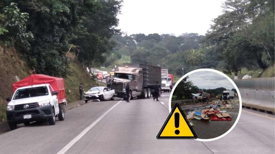 Tráfico vehicular por accidente en la pista Mendoza - Córdoba