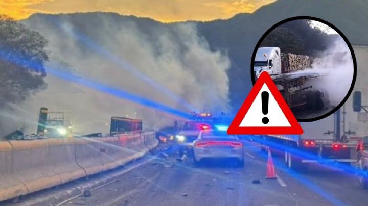 Tras accidente, se incendia tráiler y rapiñan camión de sabritas en la Puebla - Orizaba | VIDEO