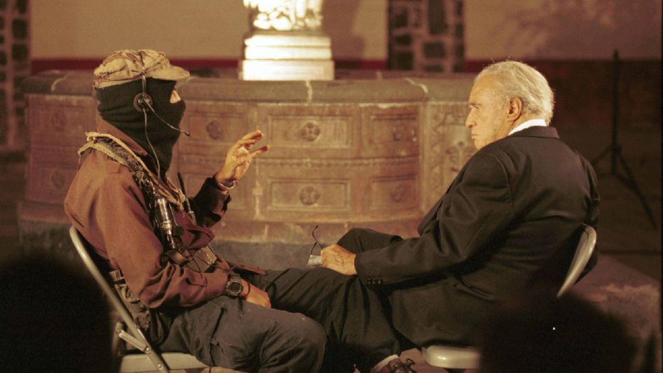 Marcos y Scherer en la entrevista insólita. Marzo 2001.

