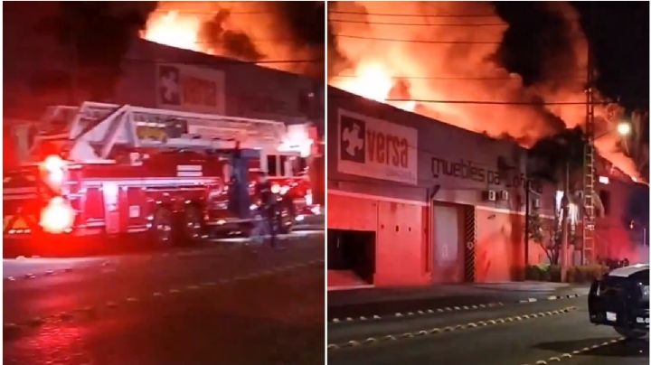 Arde Jalisco: amanece con incendio en fábrica de muebles en Guadalajara