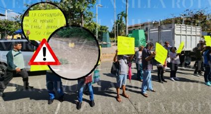 Pobladores de Gutiérrez Zamora protestan por cierre de camino en localidad