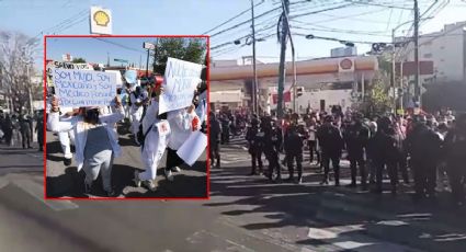 Reprimen protesta de médicos en Álvaro Obregón | VIDEOS