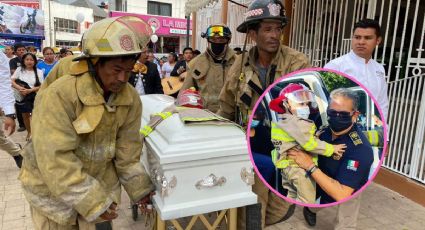 Niña de 6 años, quería ser bombera y murió de cáncer en Veracruz; bomberos la homenajean