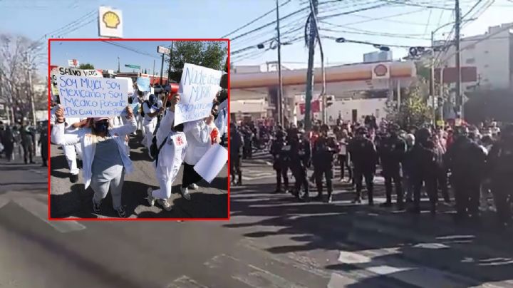 Reprimen protesta de médicos en Álvaro Obregón | VIDEOS