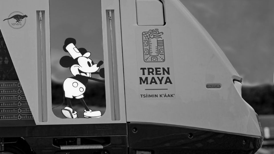 Las redes sociales del Tren Maya recientemente compartieron una imagen del famoso ratón, Mickey Mouse