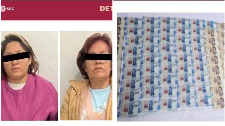 María y Uballa, las mujeres detenidas con 50,000 pesos en billetes falsos en CDMX