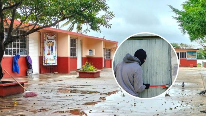 Roban escuela primaria en Coatzacoalcos; ladrones dejaron destrozos