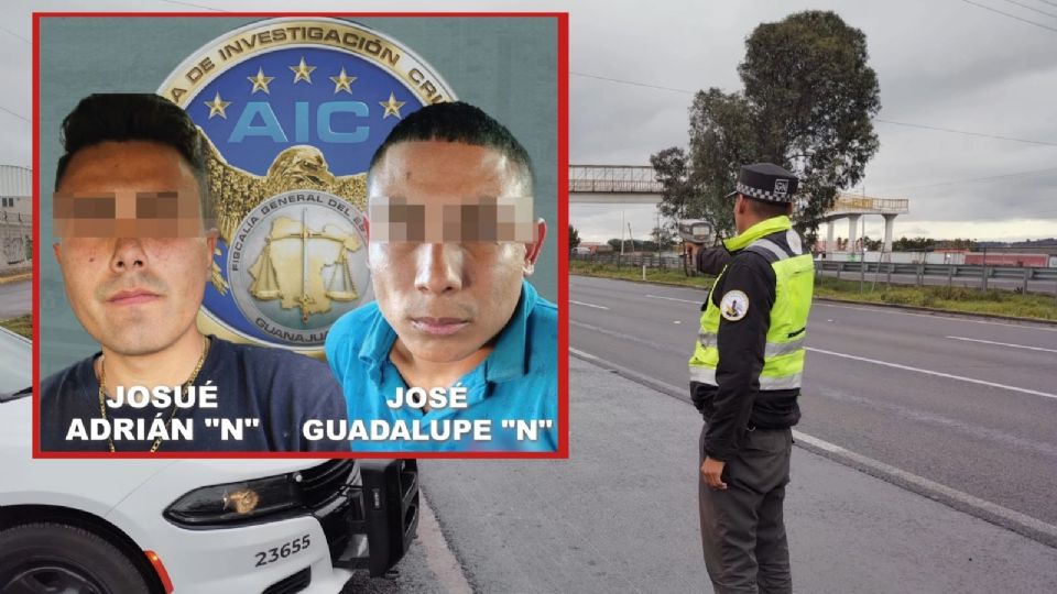 Los presuntos delincuentes fueron detenidos por elementos de la Guardia Nacional tras ser detectados a exceso de velocidad.