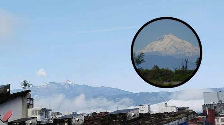 Cae primera nevada del 2024 en el Cofre de Perote y Pico de Orizaba