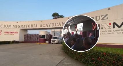 Retienen por más de 5 horas a migrantes en estación migratoria de Acayucan