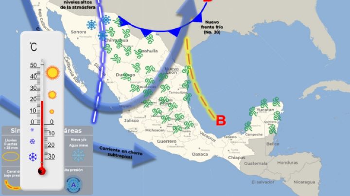 ¿Cómo será el frente frío 30 en México? Estos estados serán los más afectados