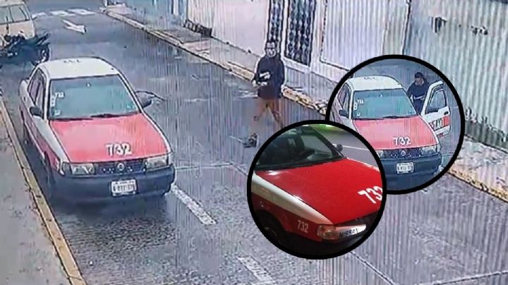 Así, hombre robó taxi estacionado en pleno centro de Orizaba | VIDEO