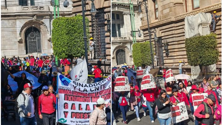 Más de 5,000 profesores de la CNTE se van a paro: marchan en el Zócalo de la CDMX
