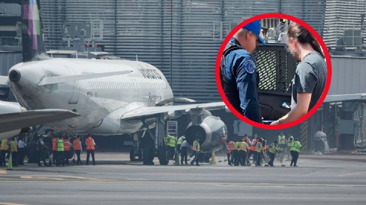 Pasajero decide aventarse de avión; cae en pista de aterrizaje del AICM