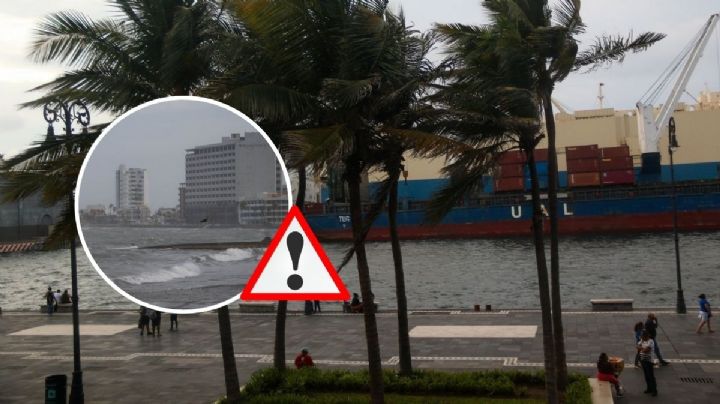 Cierran puerto de Veracruz y bulevar por vientos del norte del frente frío 31