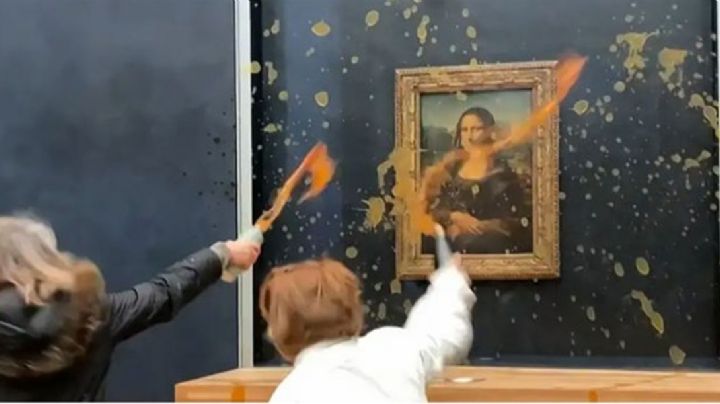 Activistas arrojan sopa sobre la pintura de la Mona Lisa | VIDEO