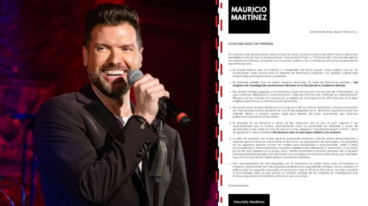 Mauricio Martínez sospecha de Pati Chapoy y Maxine Woodside por el caso Berumen