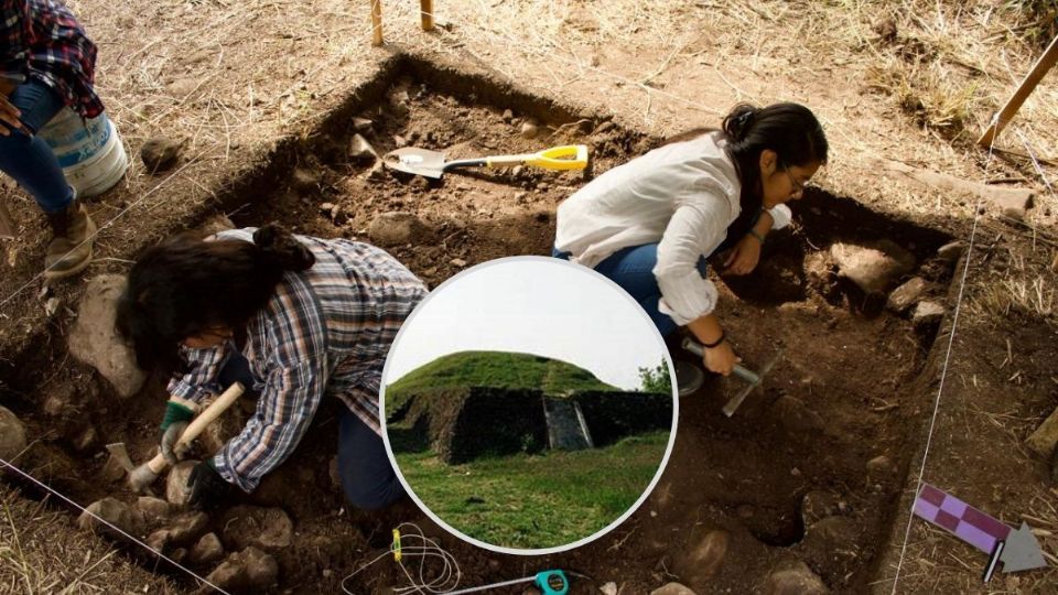 Investigadores trabajan en el sitio arqueológico de Toxpan