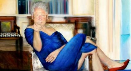 Esta es la extraña pintura de Bill Clinton que fue encontrada en casa de Epstein