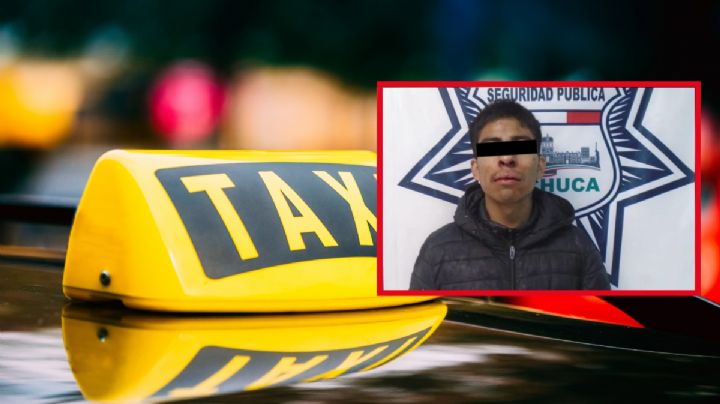 A punta de pistola roba taxi en pleno centro de Pachuca; policía lo detiene