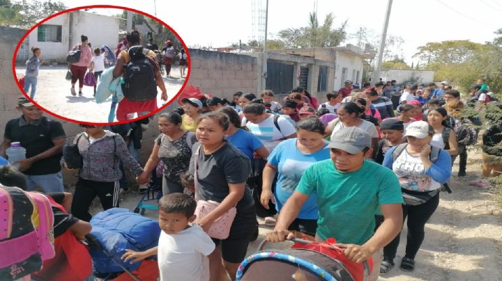 Tras ser engañados por el INM, migrantes conforman nueva caravana y avanzan