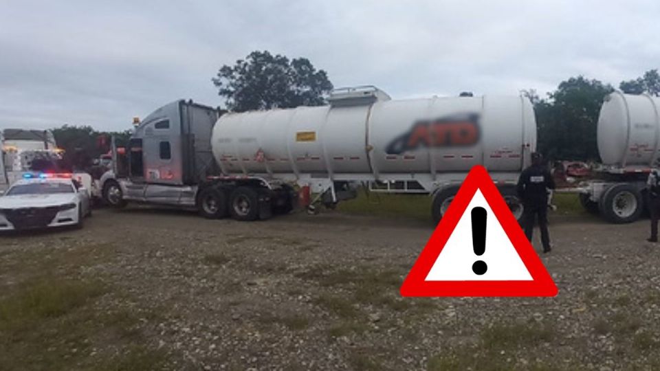 Aseguran tractocamión que fue abandonado con combustible al sur de Veracruz