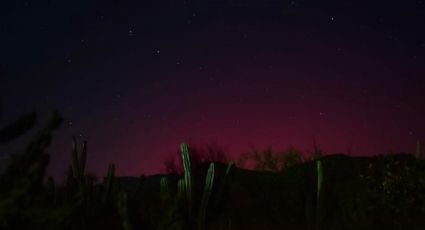 Así se vio la aurora boreal en Santa Catarina, Guanajuato