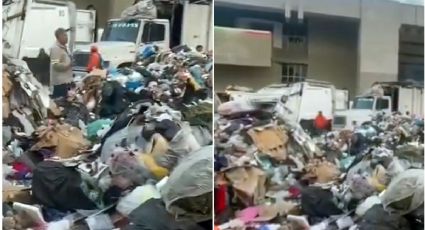 Esparcen basura afuera de la Alcaldía Cuauhtémoc para exigir pagos