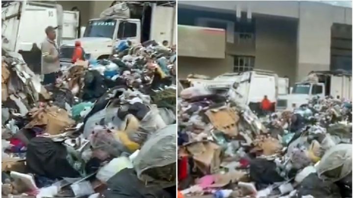Esparcen basura afuera de la Alcaldía Cuauhtémoc para exigir pagos