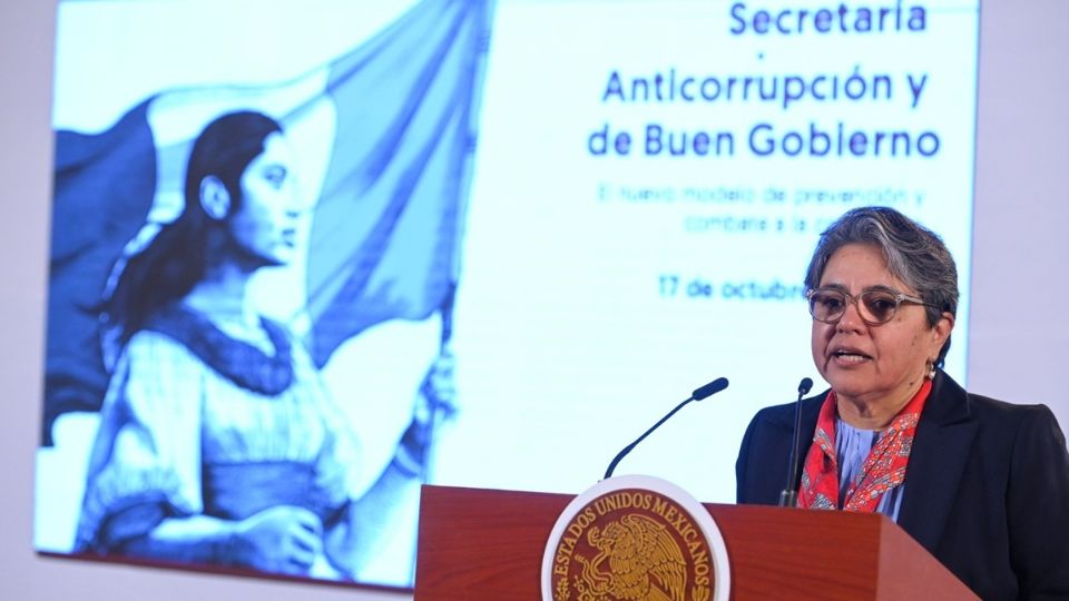 Raquel Buenrostro, secretaria de la Función Pública, hoy Secretaría Anticorrupción y Buen Gobierno.