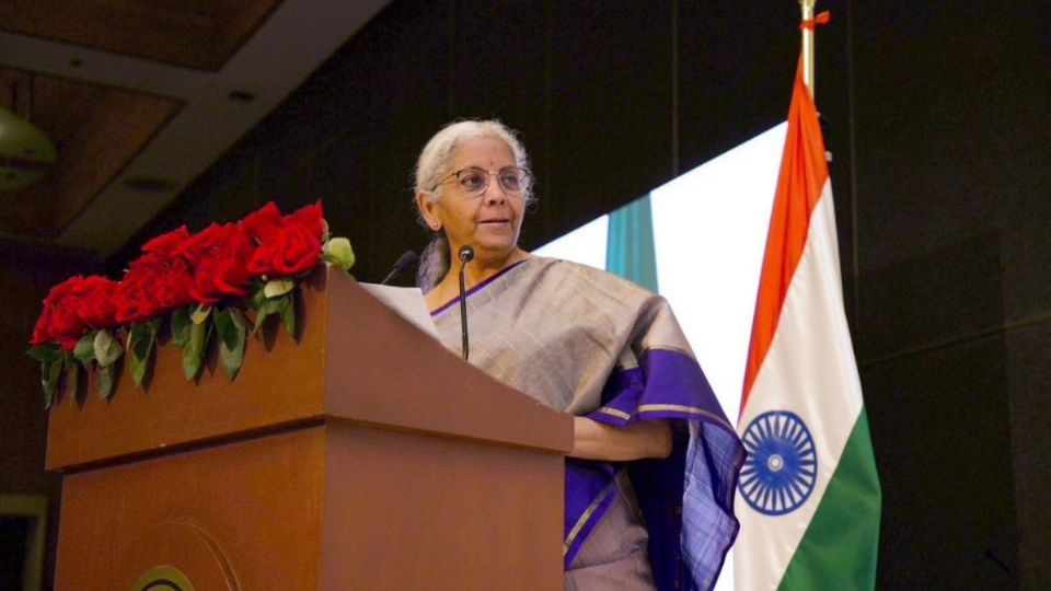 Ministra de Finanzas y Asuntos Corporativos de la India, Nirmala Sitharaman.