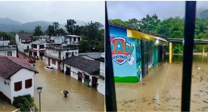 Lluvias de “Nadine” y frente frío 4 desbordan ríos e inundan comunidades en Tabasco