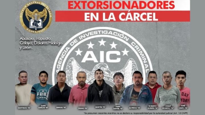 En Guanajuato: Les dictan prisión a 8 extorsionadores y a otros 2 los vinculan a proceso