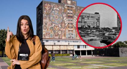 Así lucía el estacionamiento de la UNAM y su famosa biblioteca en los 50's