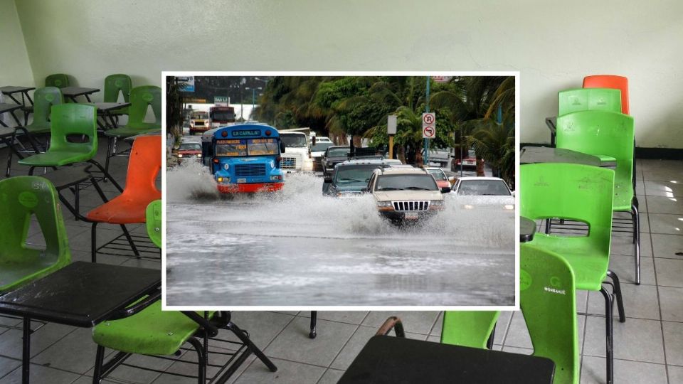 Por lluvias e inundaciones, 9 municipios del sur de Veracruz suspenden clases