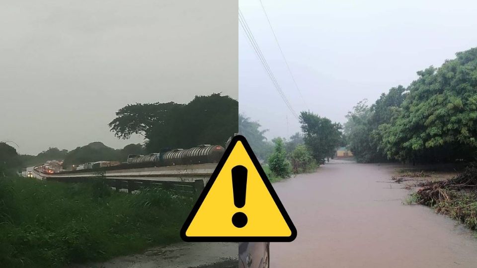 Las autopistas y carreteras de Veracruz inundadas y afectadas por lluvias