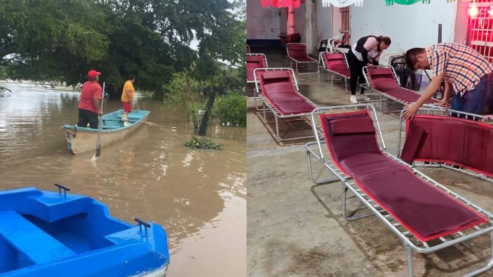 Evacuan familias de San Juan Evangelista a albergues ante crecida de ríos