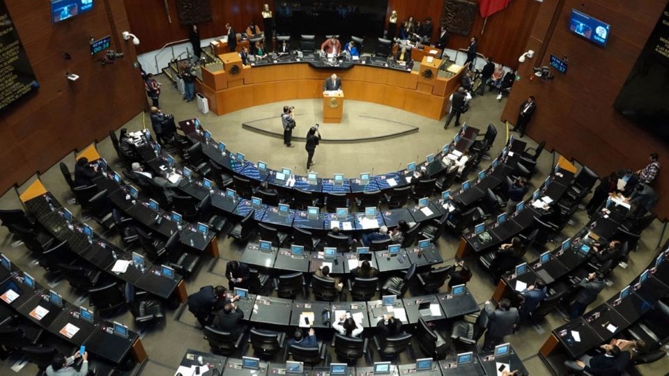 Aspecto panorámico al interior del Senado de la República.