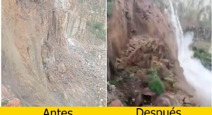 Lluvias en Hidalgo: deslave en cerro casi se lleva un puente; así pasó | VIDEO