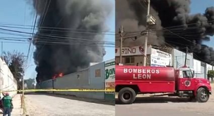 Se incendia bodega en el Barrio de San Miguel; hay cierres viales al sur de León | VIDEO